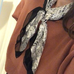 Oversized Black and White PARIS Scarf!!